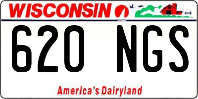 WI license plate 620NGS