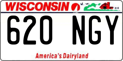 WI license plate 620NGY