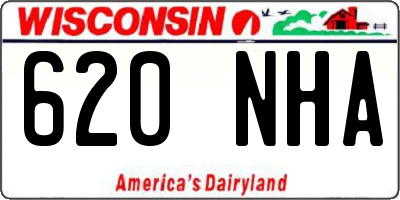 WI license plate 620NHA