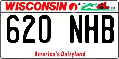 WI license plate 620NHB