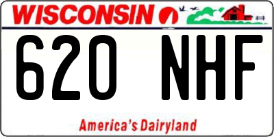 WI license plate 620NHF