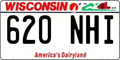 WI license plate 620NHI