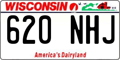WI license plate 620NHJ