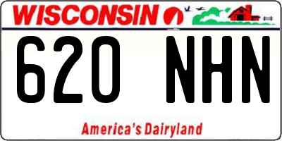 WI license plate 620NHN