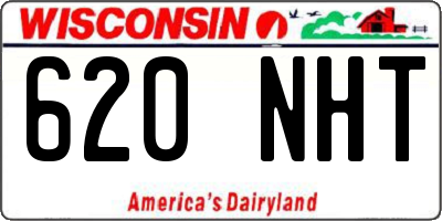 WI license plate 620NHT
