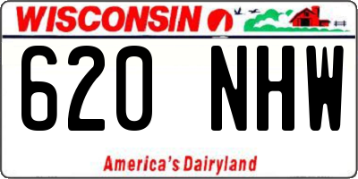 WI license plate 620NHW