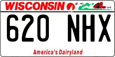 WI license plate 620NHX