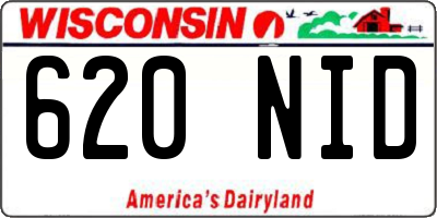 WI license plate 620NID