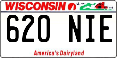 WI license plate 620NIE