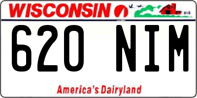 WI license plate 620NIM