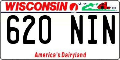 WI license plate 620NIN