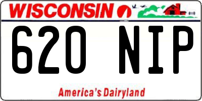 WI license plate 620NIP