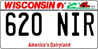 WI license plate 620NIR