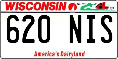 WI license plate 620NIS