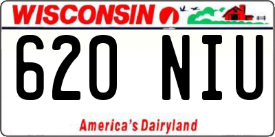 WI license plate 620NIU
