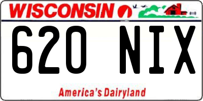 WI license plate 620NIX