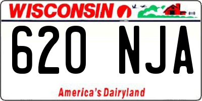 WI license plate 620NJA
