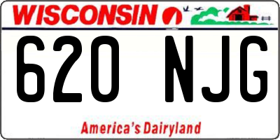 WI license plate 620NJG