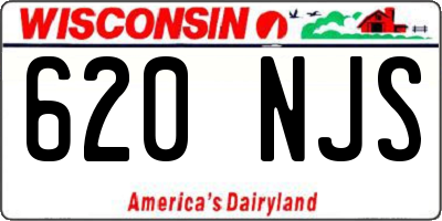 WI license plate 620NJS