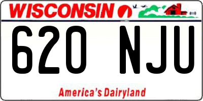 WI license plate 620NJU