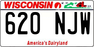 WI license plate 620NJW