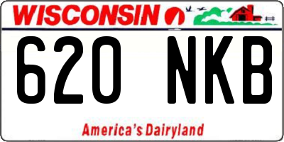 WI license plate 620NKB
