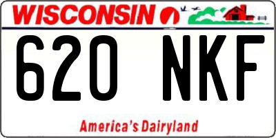 WI license plate 620NKF