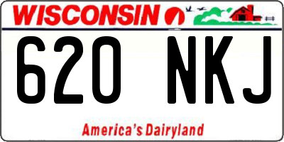 WI license plate 620NKJ
