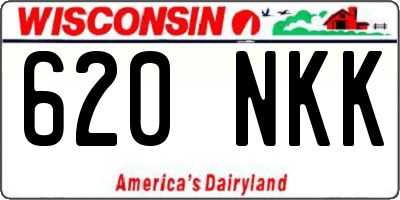 WI license plate 620NKK