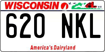 WI license plate 620NKL