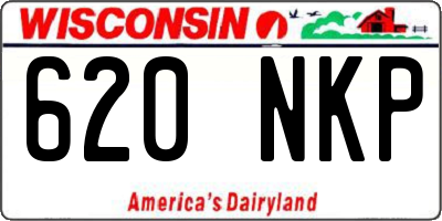 WI license plate 620NKP
