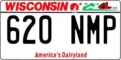 WI license plate 620NMP