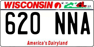 WI license plate 620NNA