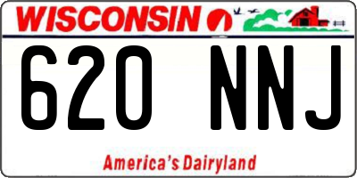 WI license plate 620NNJ