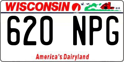 WI license plate 620NPG