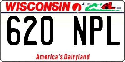 WI license plate 620NPL