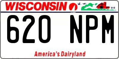 WI license plate 620NPM