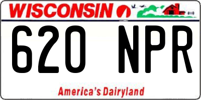 WI license plate 620NPR