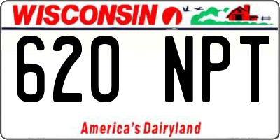 WI license plate 620NPT