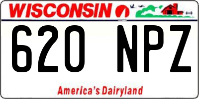 WI license plate 620NPZ