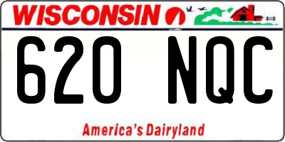 WI license plate 620NQC
