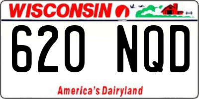 WI license plate 620NQD