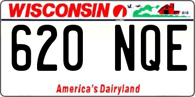 WI license plate 620NQE