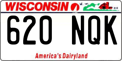 WI license plate 620NQK