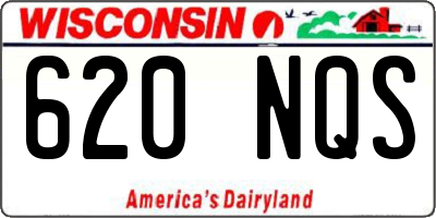 WI license plate 620NQS