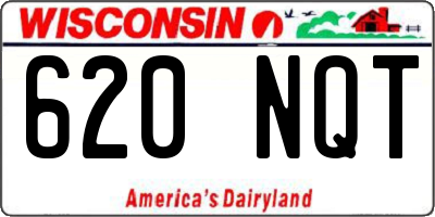 WI license plate 620NQT