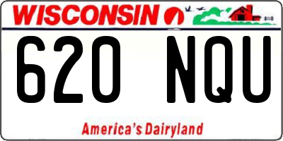 WI license plate 620NQU