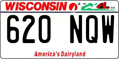 WI license plate 620NQW