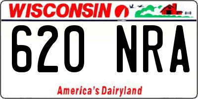 WI license plate 620NRA