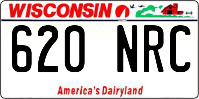 WI license plate 620NRC